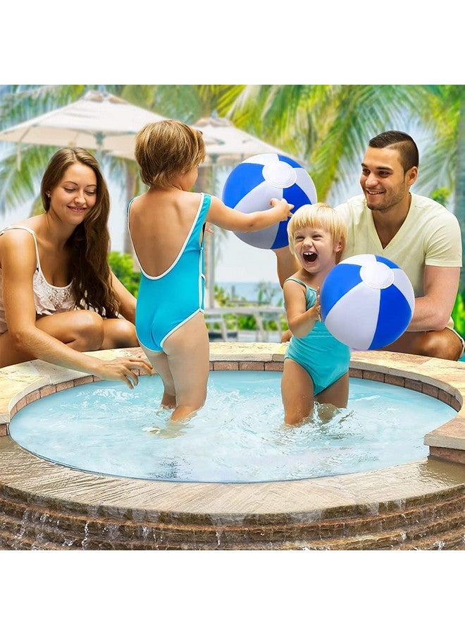 ArtCreativity 16 Inch Blue & White Beach Balls for Kids, Pack of 12, Inflatable Summer Toys for Boys and Girls, Decorations for Hawaiian, Beach, and Pool Party, Beach Ball Party Favors - Image 5