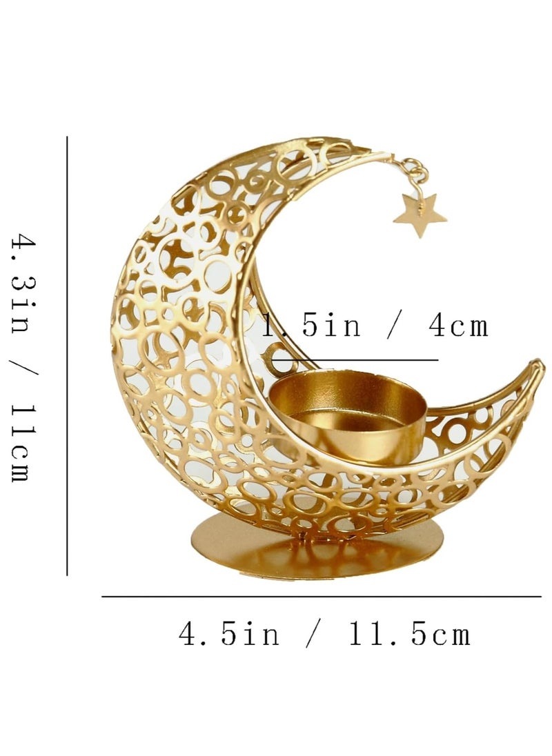 ARNOTEC Moon Shaped Candle Holder  Metal Candlestick for Party Home Living Room Gold Without Star Home & Garden  Home Decor  Candle Holders & Accessories  1 Candle holder  - Image 3
