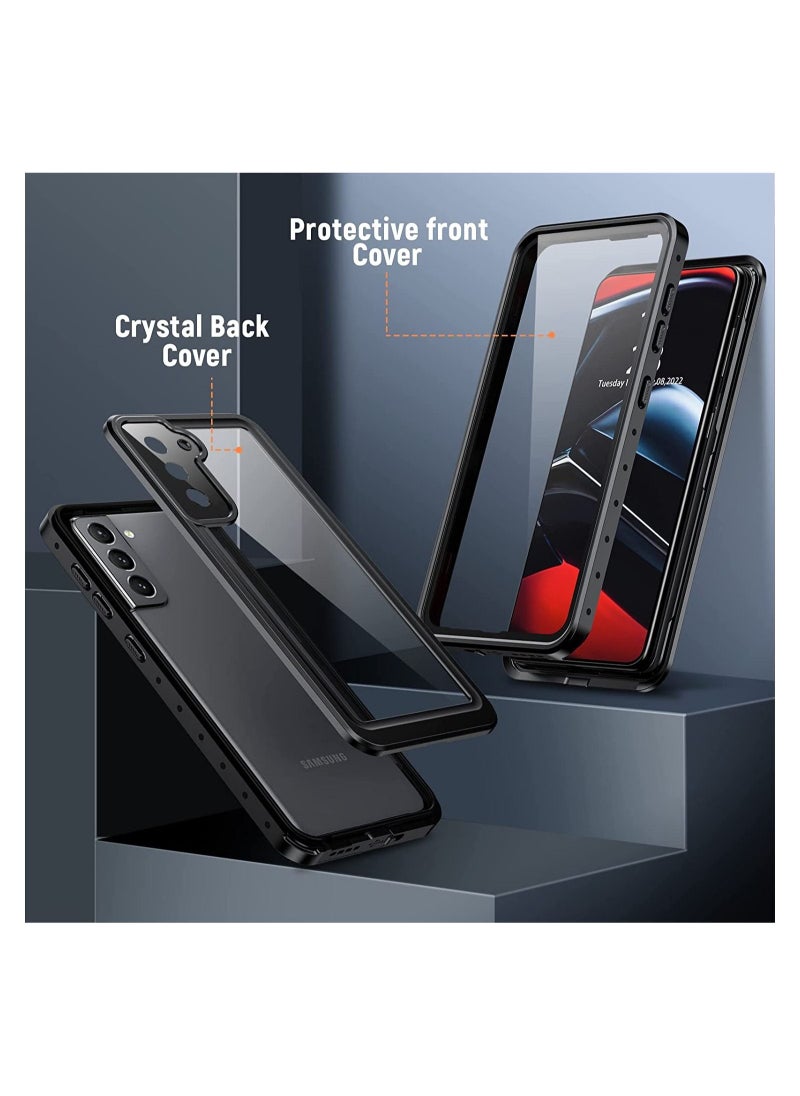 Generic - Samsung Galaxy S21 Case Waterproof, S21 5G Case with Built-in Screen Protector, Dustproof Shockproof Full Body Underwater Protective Case for Galaxy S21 6.2’’ (Black) - Image 1