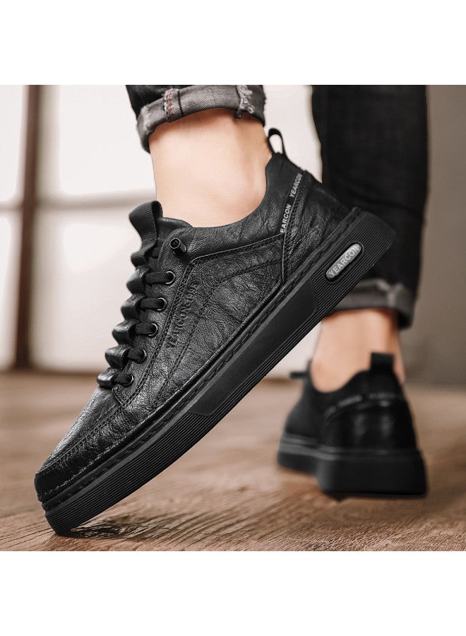 یاركون أحذية رجالية جديدة للخريف، أحذية جلدية رجالية، شبشب عمل عادي، أحذية كاجوال رجالية منخفضة - Image 5