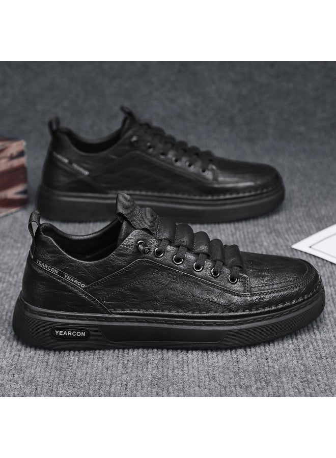 یاركون أحذية رجالية جديدة للخريف، أحذية جلدية رجالية، شبشب عمل عادي، أحذية كاجوال رجالية منخفضة - Image 2