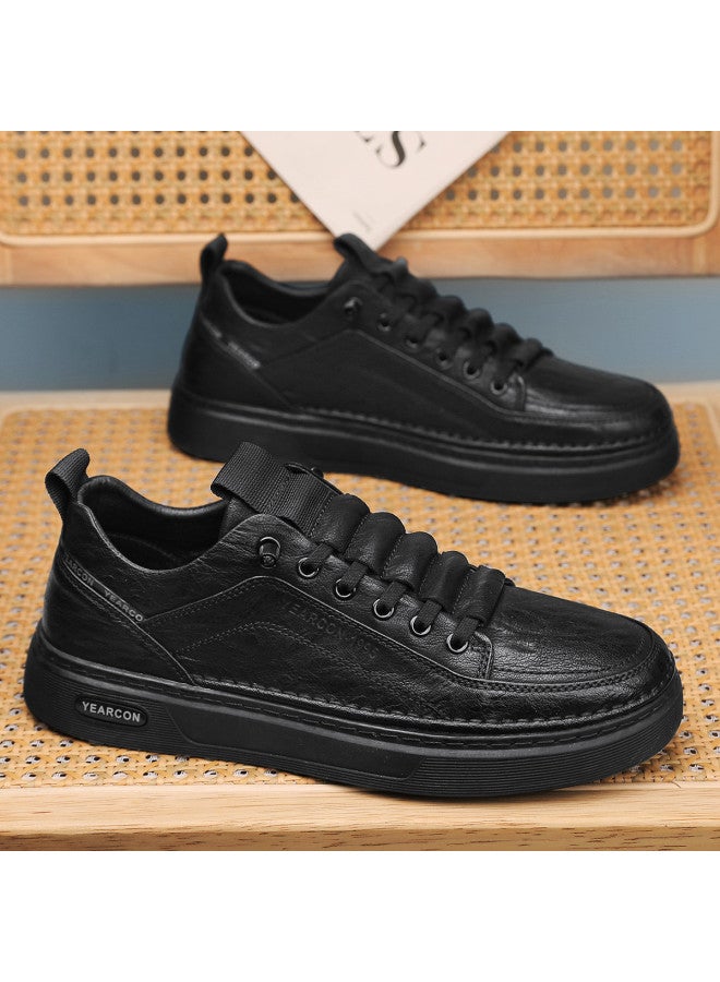 یاركون أحذية رجالية جديدة للخريف، أحذية جلدية رجالية، شبشب عمل عادي، أحذية كاجوال رجالية منخفضة - Image 4