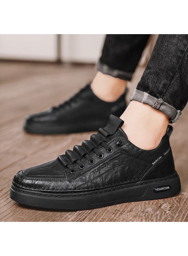 یاركون أحذية رجالية جديدة للخريف، أحذية جلدية رجالية، شبشب عمل عادي، أحذية كاجوال رجالية منخفضة - Image 3