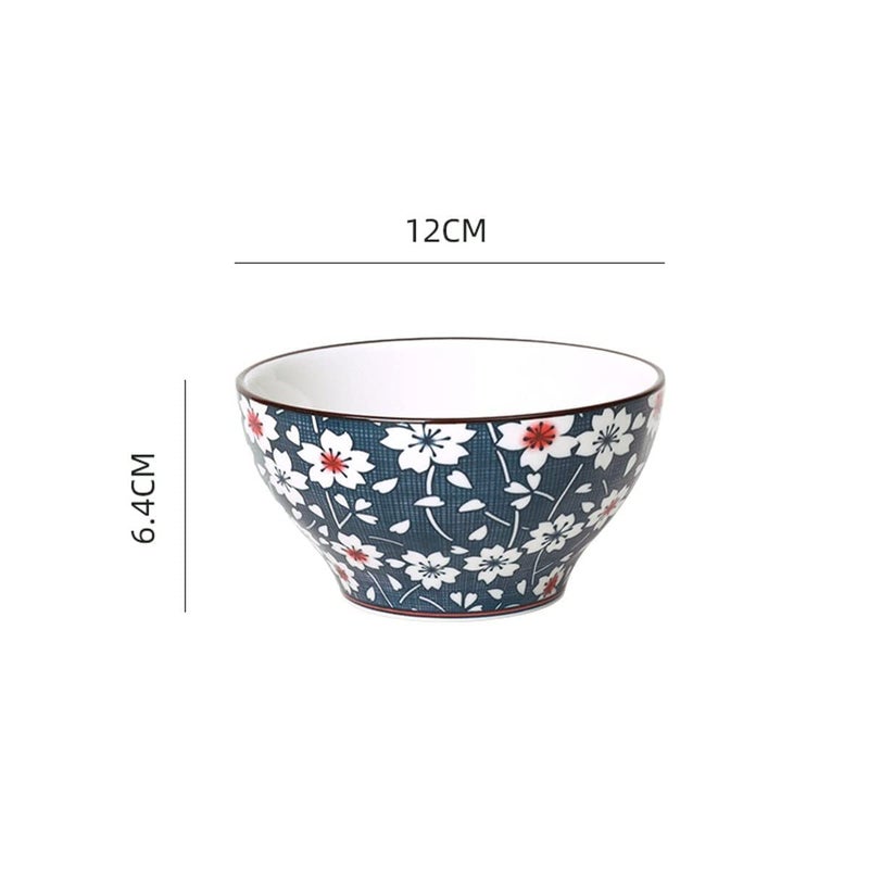 DANSR DANSR Pottery Traiditional Japanese Rice Bowls Assorted Dinnerware Serving Bowls Ceramic Dipping Bowls Side Dishes for Cereal Soup Dessert Snack Fruit Salsa Soup Bowls Serving Bowls Set of 4  - Image 2