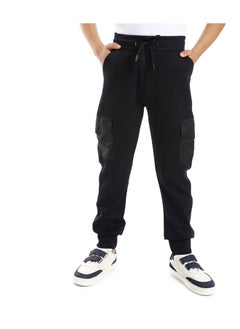 Elastic Waist With Drawstring Side Pockets Boys Pants