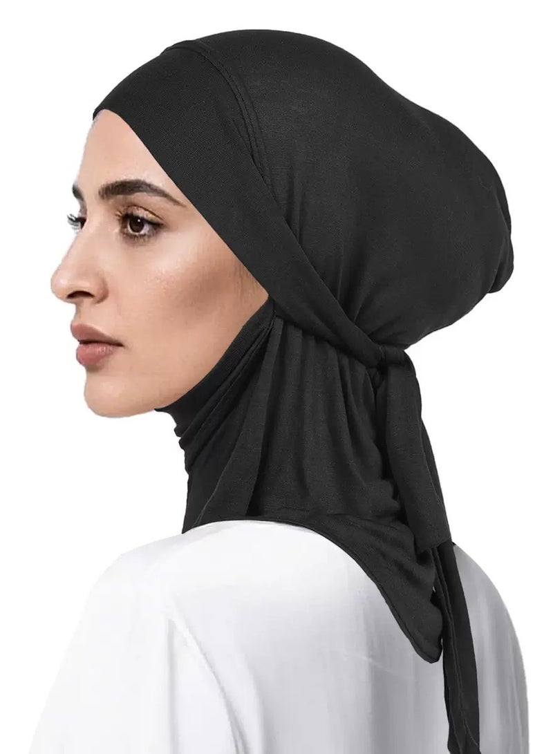 SYNSYB Solid Women's Muslin Hijab Sport Head Scarf Plain Under Scarf Muslimah Turban Cap Scarf Ramadan Accessory - Image 1