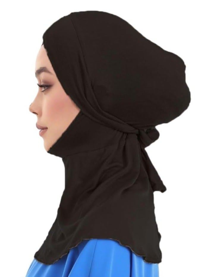 SYNSYB Solid Women's Muslin Hijab Sport Head Scarf Plain Under Scarf Muslimah Turban Cap Scarf Ramadan Accessory - Image 4