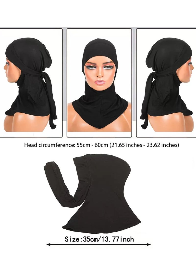 SYNSYB Solid Women's Muslin Hijab Sport Head Scarf Plain Under Scarf Muslimah Turban Cap Scarf Ramadan Accessory - Image 5