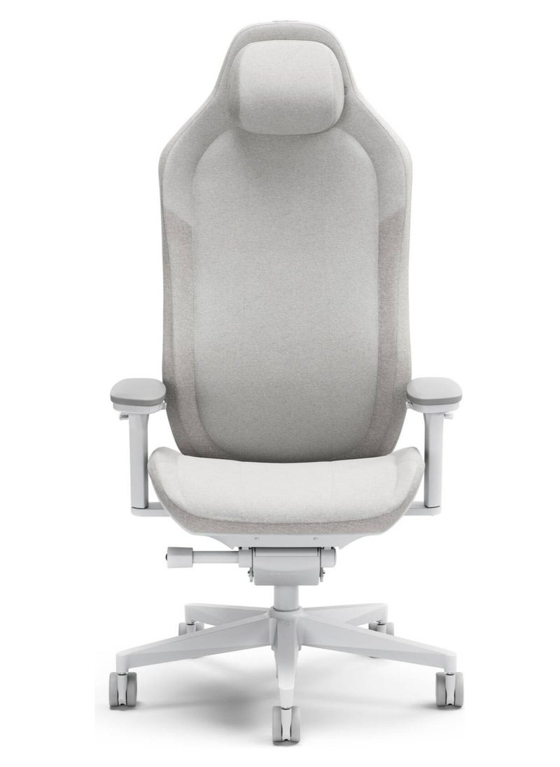 Fractal Design - Fractal Design Refine Gaming Chair – Fabric Light, Cold-Cured Foam Seat & Back, Adjustable Lumbar Support (Height & Depth), Memory Foam Headrest, Synchro-Tilt Mechanism, Aluminum Wheelbase, Hubless Soft PU Casters, Nylon Reinforced Mesh, Ergonomic Design, 125° Tilt (13 Lockable Positions), BIFMA X5.1 Certified, Max Weight Capacity: 125kg | FD-CH-RE1F-02 - Image 1