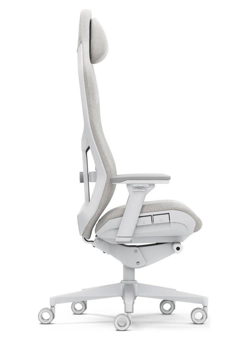 Fractal Design - Fractal Design Refine Gaming Chair – Fabric Light, Cold-Cured Foam Seat & Back, Adjustable Lumbar Support (Height & Depth), Memory Foam Headrest, Synchro-Tilt Mechanism, Aluminum Wheelbase, Hubless Soft PU Casters, Nylon Reinforced Mesh, Ergonomic Design, 125° Tilt (13 Lockable Positions), BIFMA X5.1 Certified, Max Weight Capacity: 125kg | FD-CH-RE1F-02 - Image 1