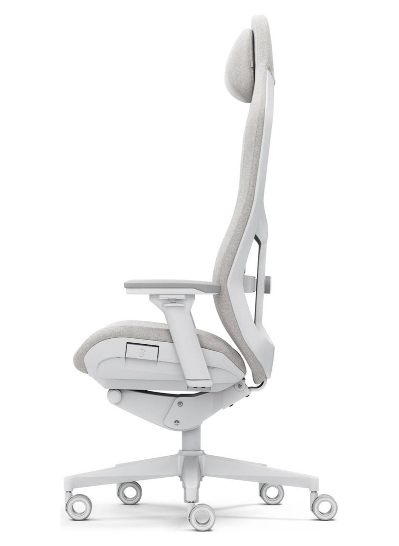 Fractal Design - Fractal Design Refine Gaming Chair – Fabric Light, Cold-Cured Foam Seat & Back, Adjustable Lumbar Support (Height & Depth), Memory Foam Headrest, Synchro-Tilt Mechanism, Aluminum Wheelbase, Hubless Soft PU Casters, Nylon Reinforced Mesh, Ergonomic Design, 125° Tilt (13 Lockable Positions), BIFMA X5.1 Certified, Max Weight Capacity: 125kg | FD-CH-RE1F-02 - Image 1