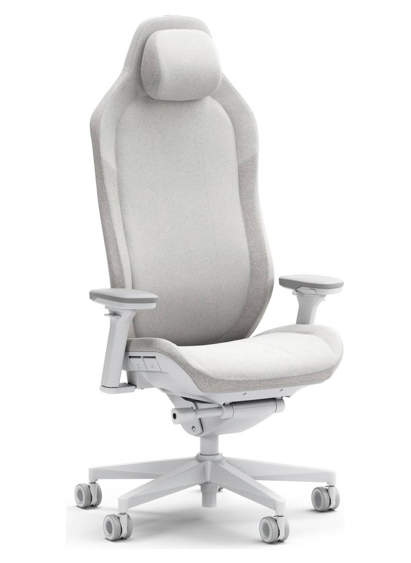 Fractal Design - Fractal Design Refine Gaming Chair – Fabric Light, Cold-Cured Foam Seat & Back, Adjustable Lumbar Support (Height & Depth), Memory Foam Headrest, Synchro-Tilt Mechanism, Aluminum Wheelbase, Hubless Soft PU Casters, Nylon Reinforced Mesh, Ergonomic Design, 125° Tilt (13 Lockable Positions), BIFMA X5.1 Certified, Max Weight Capacity: 125kg | FD-CH-RE1F-02 - Image 1