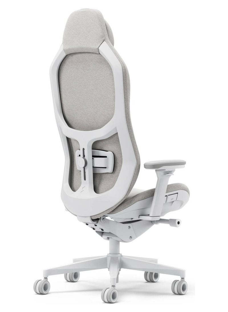 Fractal Design - Fractal Design Refine Gaming Chair – Fabric Light, Cold-Cured Foam Seat & Back, Adjustable Lumbar Support (Height & Depth), Memory Foam Headrest, Synchro-Tilt Mechanism, Aluminum Wheelbase, Hubless Soft PU Casters, Nylon Reinforced Mesh, Ergonomic Design, 125° Tilt (13 Lockable Positions), BIFMA X5.1 Certified, Max Weight Capacity: 125kg | FD-CH-RE1F-02 - Image 1