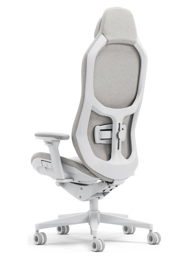 Fractal Design - Fractal Design Refine Gaming Chair – Fabric Light, Cold-Cured Foam Seat & Back, Adjustable Lumbar Support (Height & Depth), Memory Foam Headrest, Synchro-Tilt Mechanism, Aluminum Wheelbase, Hubless Soft PU Casters, Nylon Reinforced Mesh, Ergonomic Design, 125° Tilt (13 Lockable Positions), BIFMA X5.1 Certified, Max Weight Capacity: 125kg | FD-CH-RE1F-02 - Image 1