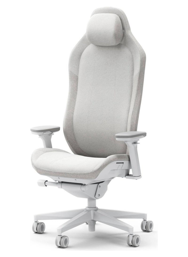 Fractal Design - Fractal Design Refine Gaming Chair – Fabric Light, Cold-Cured Foam Seat & Back, Adjustable Lumbar Support (Height & Depth), Memory Foam Headrest, Synchro-Tilt Mechanism, Aluminum Wheelbase, Hubless Soft PU Casters, Nylon Reinforced Mesh, Ergonomic Design, 125° Tilt (13 Lockable Positions), BIFMA X5.1 Certified, Max Weight Capacity: 125kg | FD-CH-RE1F-02 - Image 1