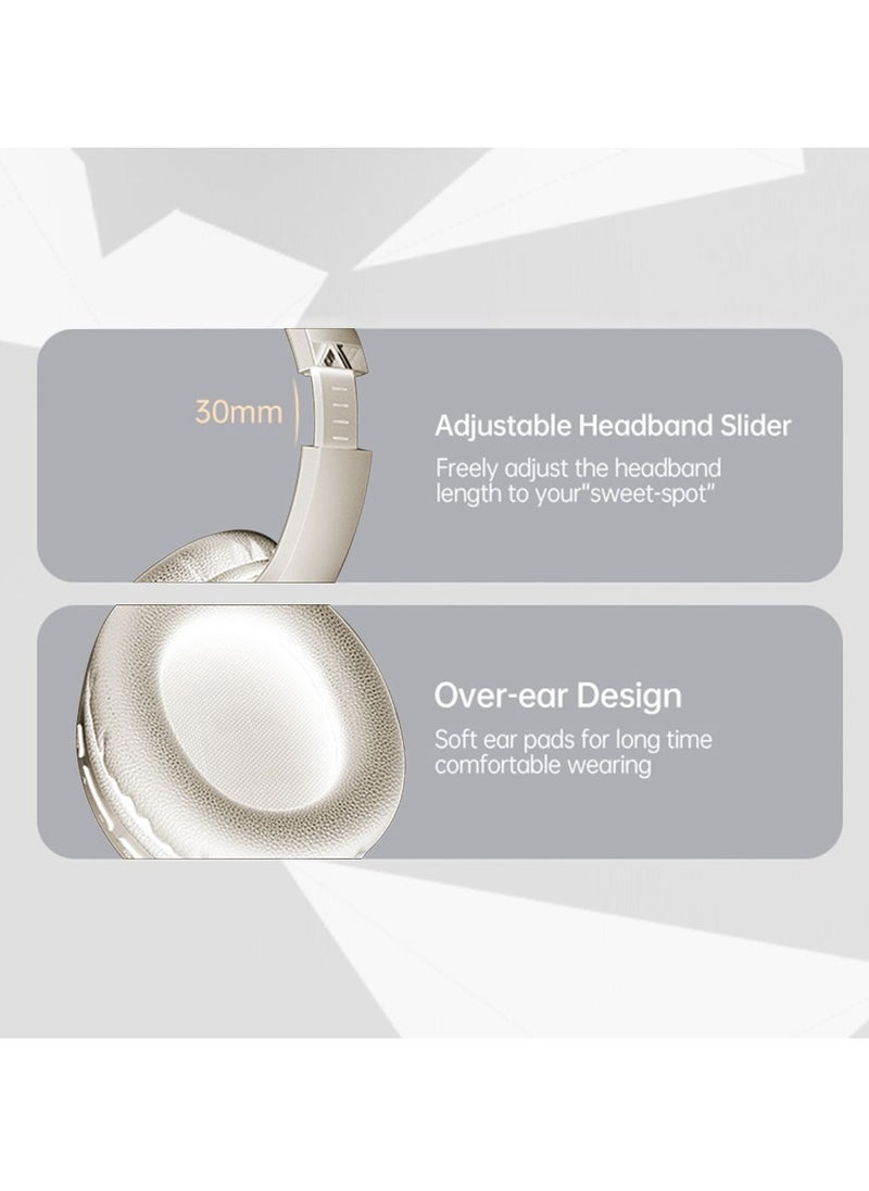 ANC Wireless Bluetooth Headset, Over-Ear Active Noise Reduction with Low Delay Game Mode for Gaming