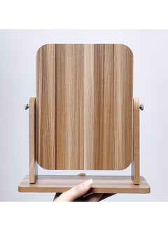 GOLDEN MILLION 360 Degree Swivel High-Definition Wooden Desk Make Up Mirror 1pc  - Image 3