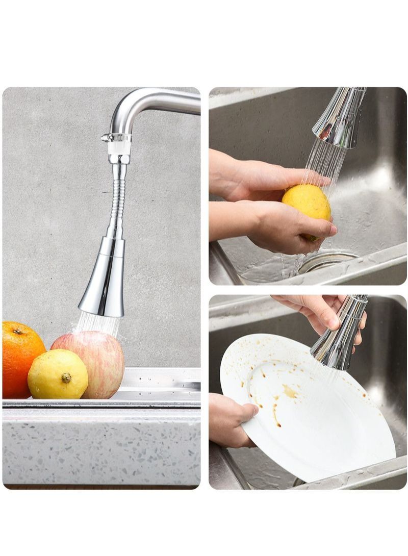 NIBEMINENT 360 Degree Swivel Sink Faucet Aerator Silver - Image 4