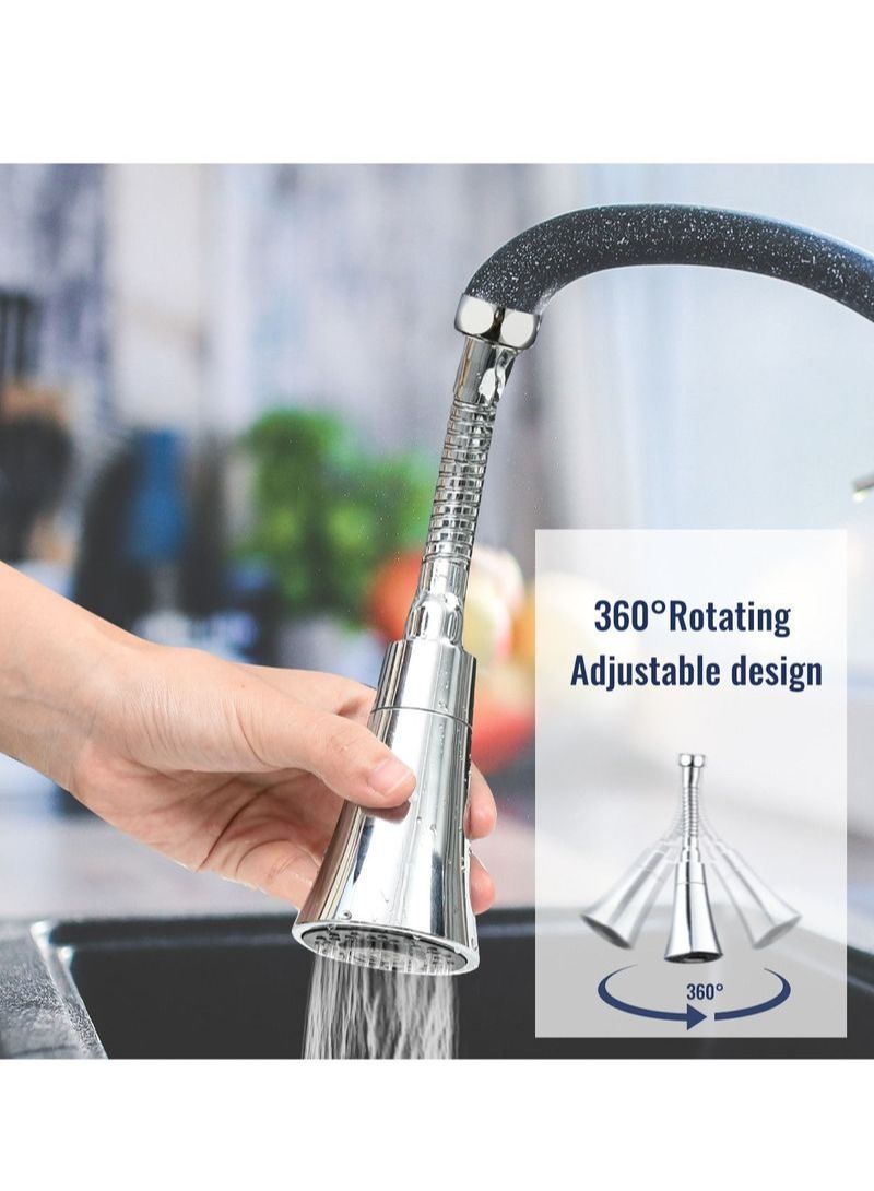 NIBEMINENT 360 Degree Swivel Sink Faucet Aerator Silver - Image 5