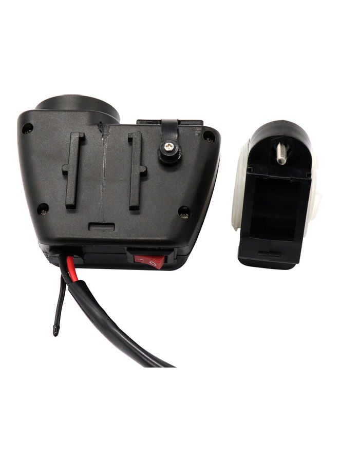 NIBEMINENT 4-in-1 Motorcycle Dual USB Charger 5V 4.2A with Yellow Voltage & Temperature Display Black - Image 4