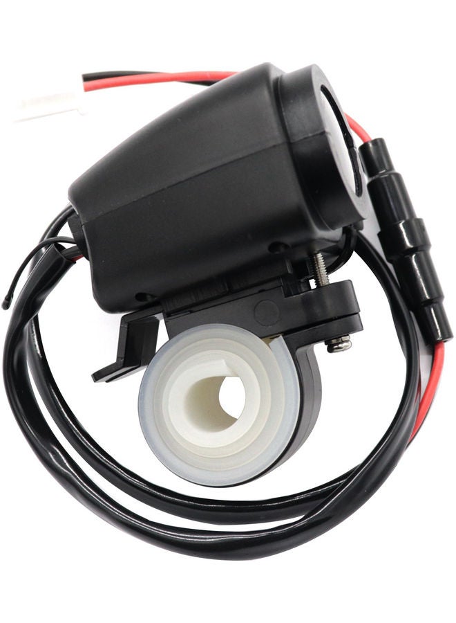 NIBEMINENT 4-in-1 Motorcycle Dual USB Charger 5V 4.2A with Yellow Voltage & Temperature Display Black - Image 5