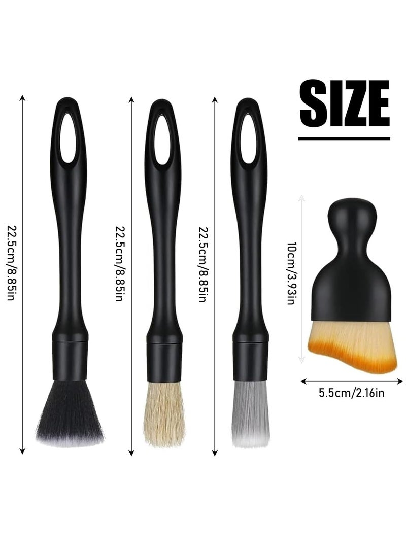Oasisgalore Pack of 5 Car Detailing Brush, Cleaning Brush, Car Interior Cleaning Soft Brush, Soft Bristles Detailing Brush, Dust Clean Brushes, No Scratches, for Car Interior and Car Care  - Image 2