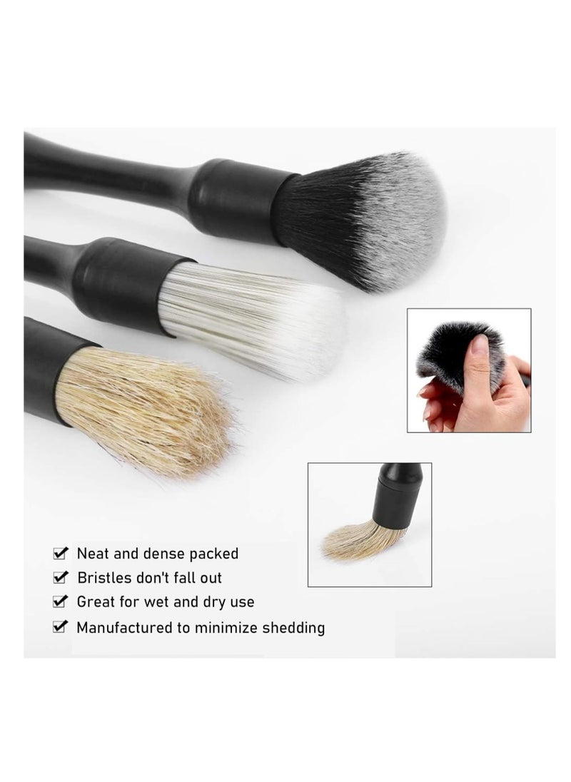 Oasisgalore Pack of 5 Car Detailing Brush, Cleaning Brush, Car Interior Cleaning Soft Brush, Soft Bristles Detailing Brush, Dust Clean Brushes, No Scratches, for Car Interior and Car Care  - Image 4