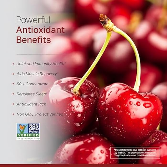 ANEW VITA Montmorency Tart Cherry, Non GMO, Capsules - CherryPure 50:1 Concentrate eq. 25,000 mg - Antioxidants & Flavonoids, Tart Cherry Extract for Gout & Muscles - 30 Veggie Capsules - 1 Month Supply - Image 4