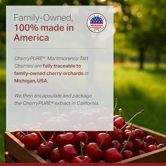 ANEW VITA Montmorency Tart Cherry, Non GMO, Capsules - CherryPure 50:1 Concentrate eq. 25,000 mg - Antioxidants & Flavonoids, Tart Cherry Extract for Gout & Muscles - 30 Veggie Capsules - 1 Month Supply - Image 3