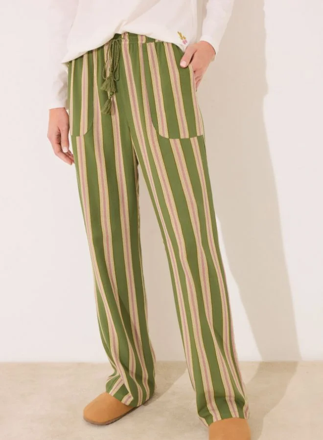 women'secret Long striped viscose trouser