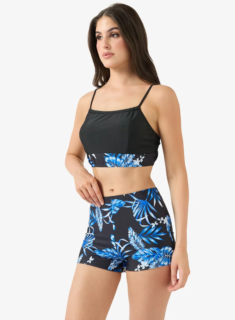 FRWD  3PC Floral Print Rashguard Set with Cover Up for Women | Best Price UAE