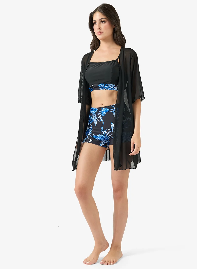 FRWD  3PC Floral Print Rashguard Set with Cover Up for Women | Best Price UAE