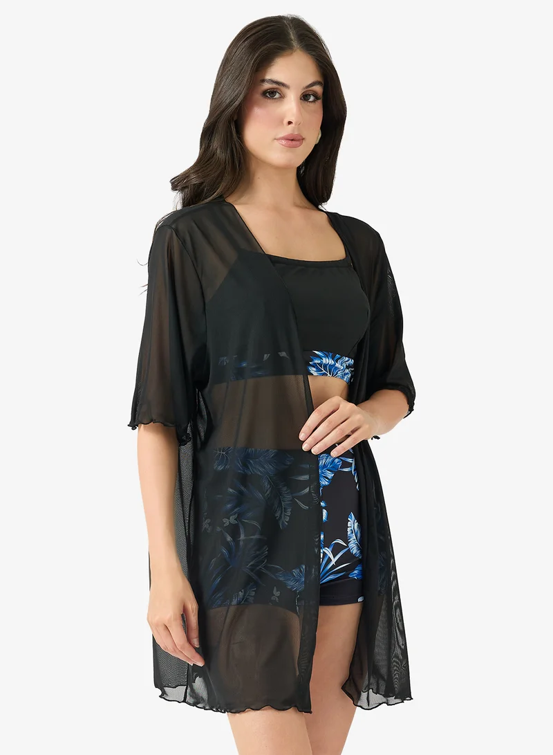 فورورد طقم واقي من الطفح الجلدي بطبعة زهور مع غطاء