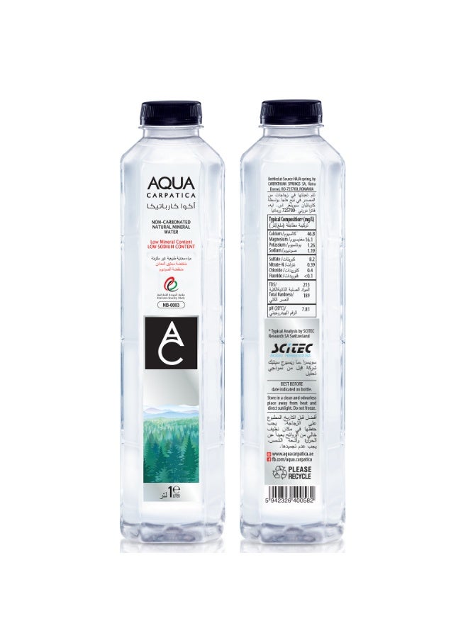 Aqua Carpatica Natural Mineral Water 1L Pack | Naturally Alkaline | Low Sodium Water - Image 2