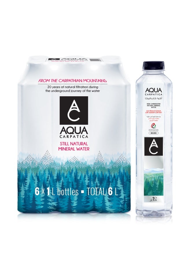 Aqua Carpatica Natural Mineral Water 1L Pack | Naturally Alkaline | Low Sodium Water - Image 1