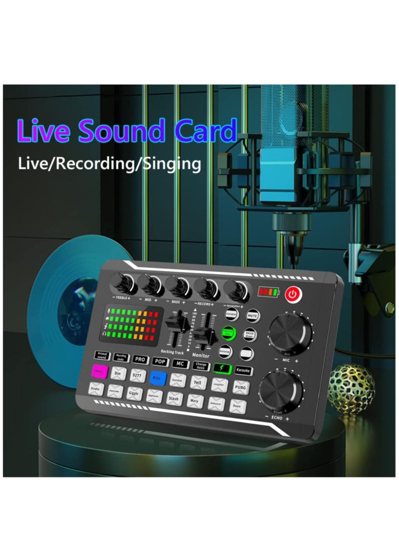 Arabest F998 Sound Card with 16 Sound Effects Audio Recording Sound Mixer Audio Mixing Console Amplifier for Phone PC  - Image 5