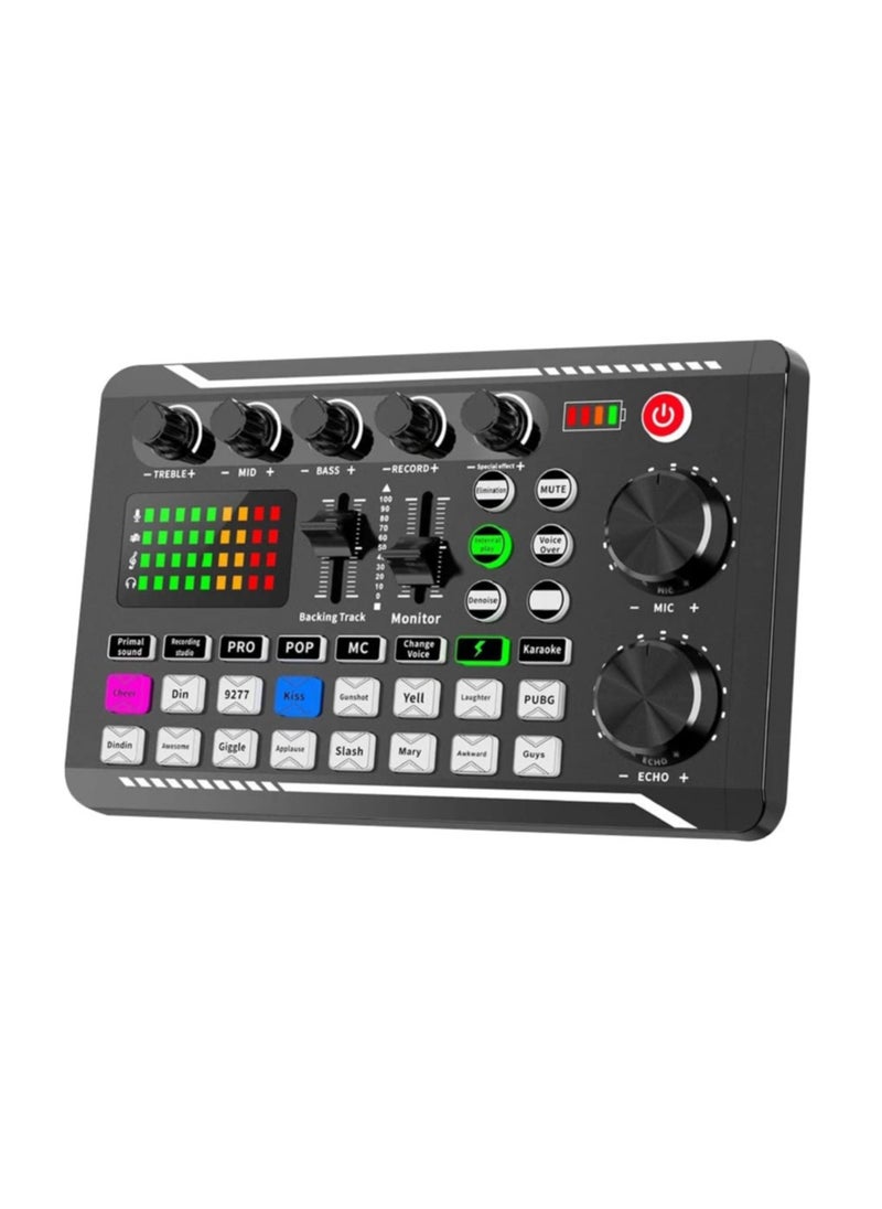 Arabest F998 Sound Card with 16 Sound Effects Audio Recording Sound Mixer Audio Mixing Console Amplifier for Phone PC  - Image 1