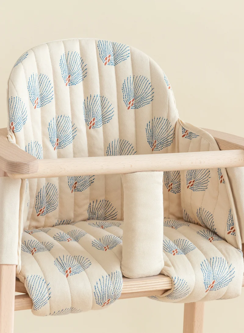 نوبودينوز White Gatsby &Antique Green Growing Green High Chair Cushion
