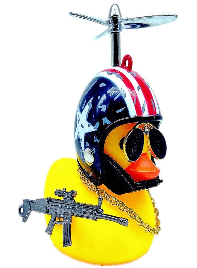 MuYuDaDi Rubber Duck Patos para jeeep Lights Christmas Duck Cart Marine Duck Cool Companion Toy Squeaky Glasses Rubber Ducks Funny (Stars and Stripes + Little Yellow Duck) - Image 1