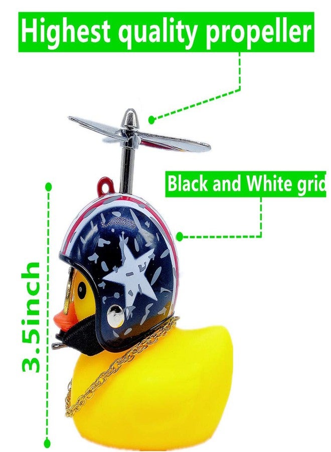 MuYuDaDi Rubber Duck Patos para jeeep Lights Christmas Duck Cart Marine Duck Cool Companion Toy Squeaky Glasses Rubber Ducks Funny (Stars and Stripes + Little Yellow Duck) - Image 3