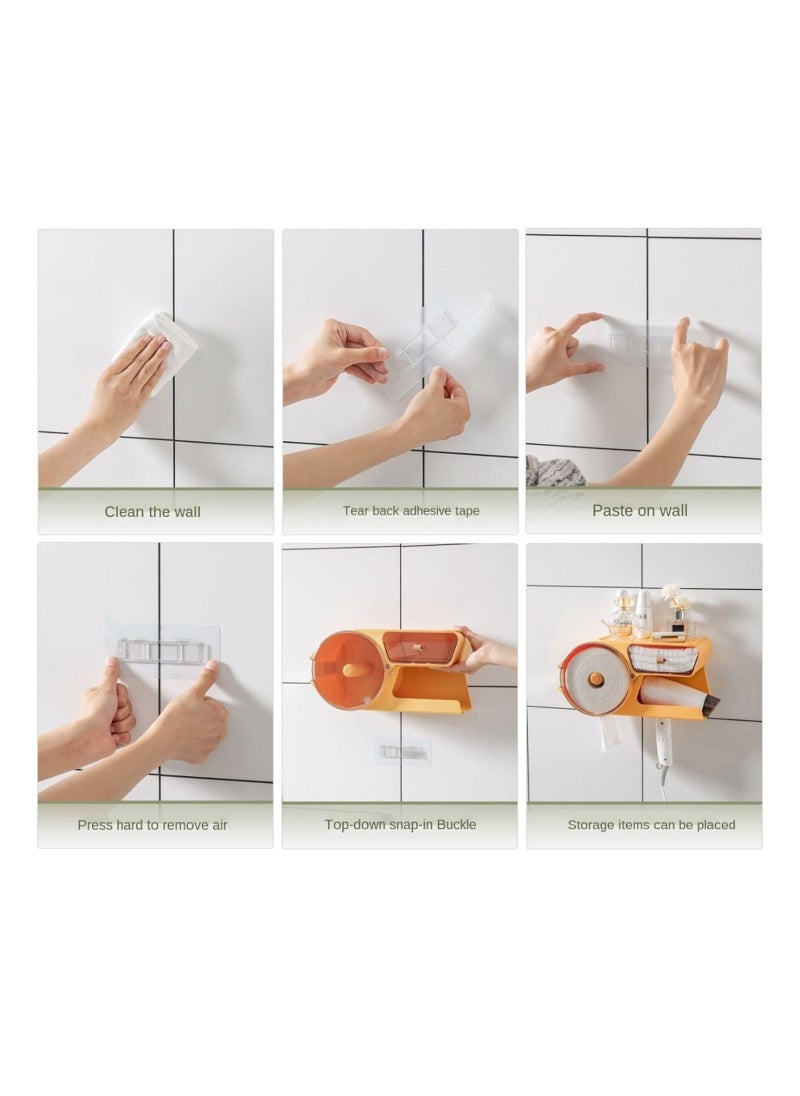 AIWANTO Face Towel And Hair Dryer Rack White  - Image 3
