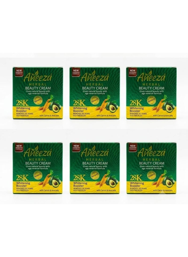 Herbal beauty cream 28k whitening booster 6pcs