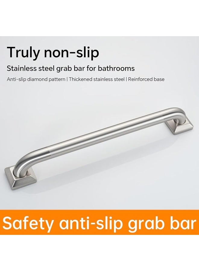 Suction Cup Shower Grab Bar with Strong Safety Grip (15.5 Inch) - Heavy Duty Removable Bathroom Handle for Seniors and Handicap - No Drilling Waterproof Safety Rail (1 Pack) - Image 3
