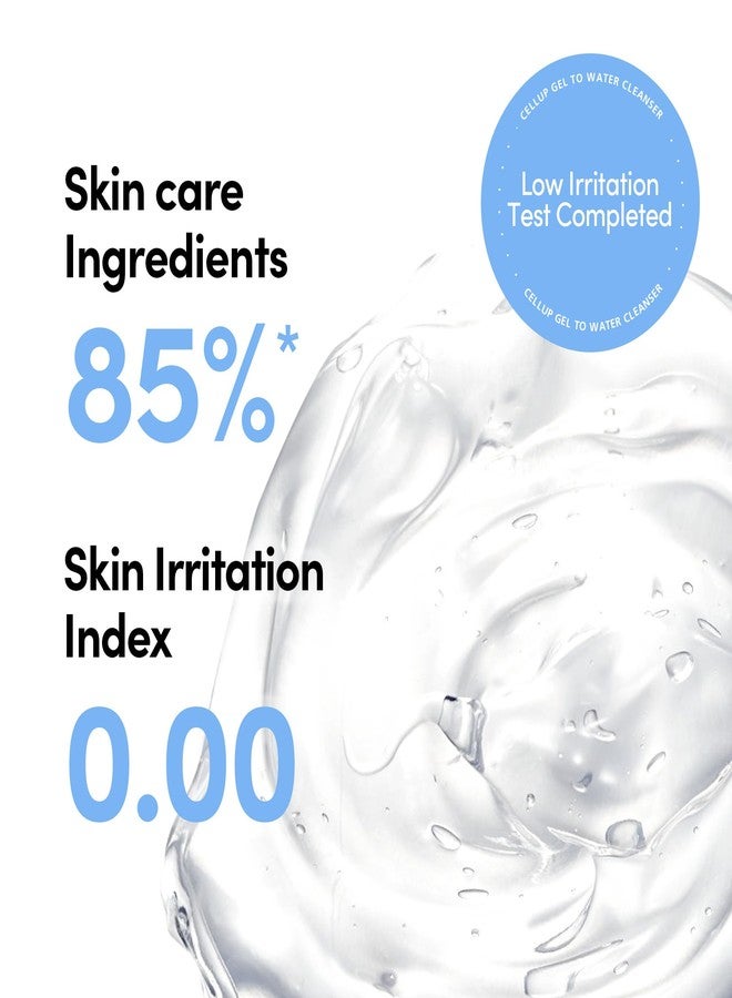 LAGOM Cellup Gel To Water Cleanser, No Foam Transparent Formula, Jelly Texture, Morning Cleansing, Hydrating Daily Face Wash 5.74 Fl Oz - Image 4