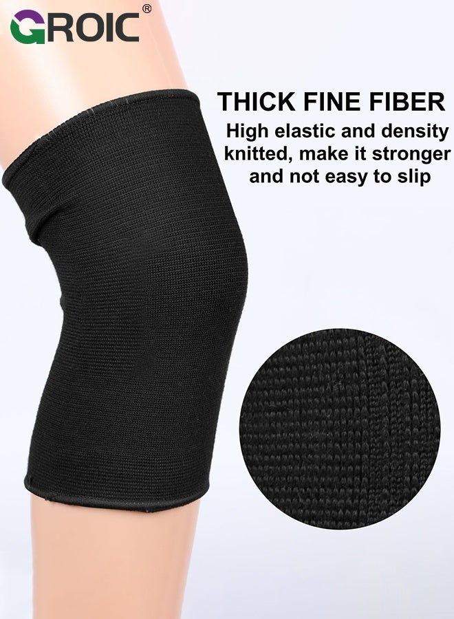 GROIC 1Pcs Compression Knee Brace,Knee Brace for Running Knee Pain, Knee Support Compression Sleeve, Workout Sports Knee Braces for Walking, Running, Gym, Basketball,ACL & Arthritis Pain Relief, Knee sleeves Support(L) - Image 3