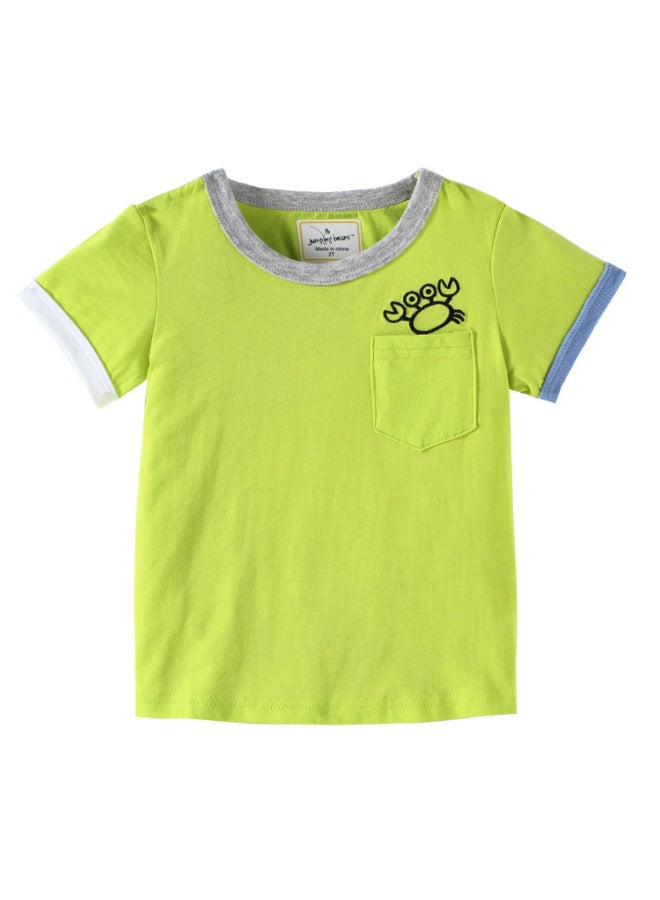 Malwee Kids Summer Boys Short Sleeve T-shirt Round Neck Children's Clothing Girls Cartoon Top Dropshipping