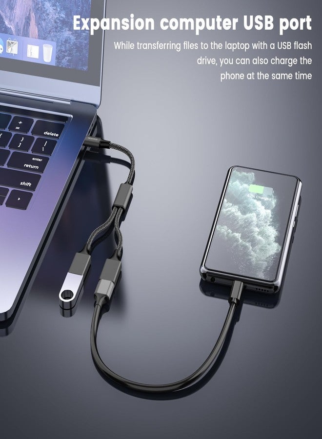 MOGOOD USB C to Dual USB Female Adapter - Type C Splitter, Double USB 2.0 OTG Converter for MacBook Pro, Google Pixel, Galaxy S9 / S8 / Note 8 - Image 3