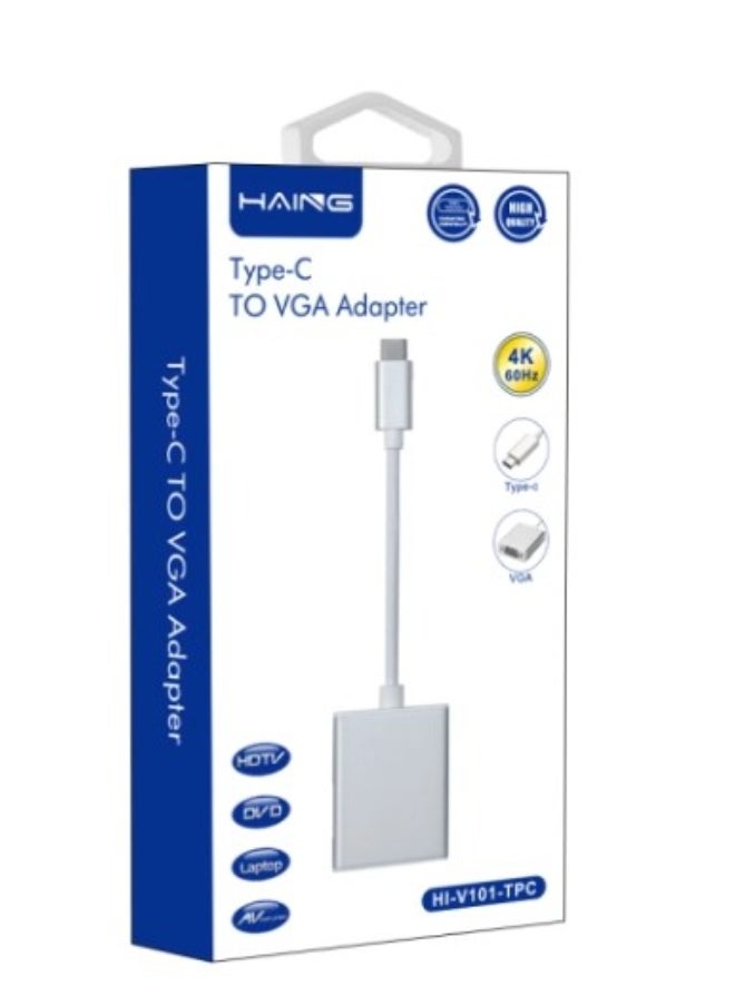 Haing USB-C Type C USB 3.1 Male to VGA Female 1080P HDTV Adapter Cable  - Image 1