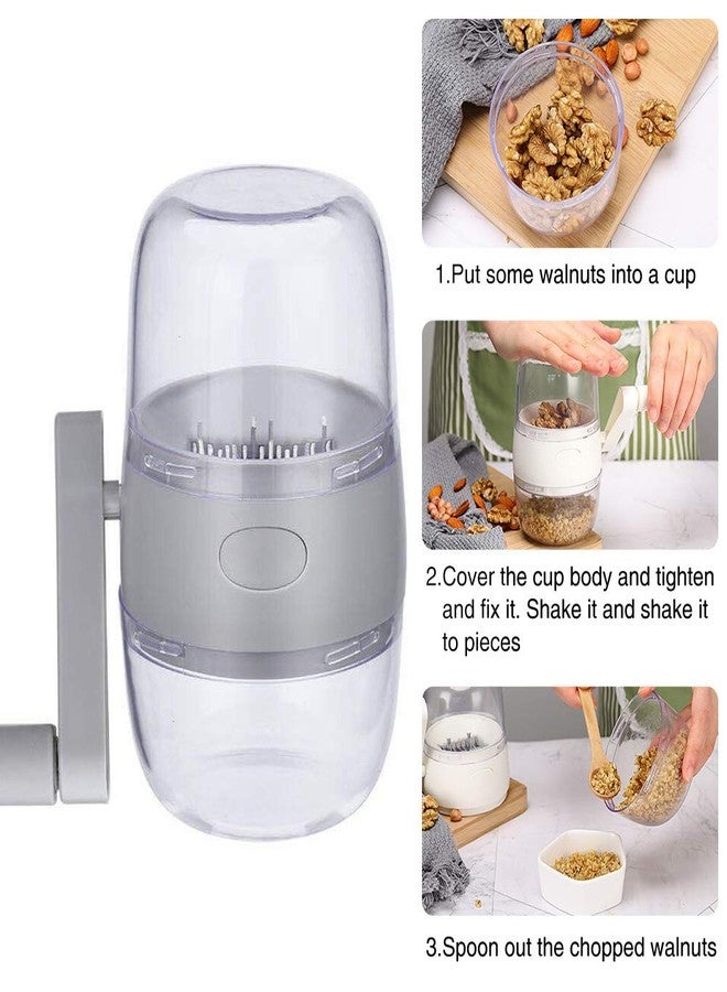 Calidaka Food Chopper Nut Chopper Grinder Hand Crank For All Nuts Walnut Pecans, Kitchen MultiChopper Shredder For Making Toppings - Image 3