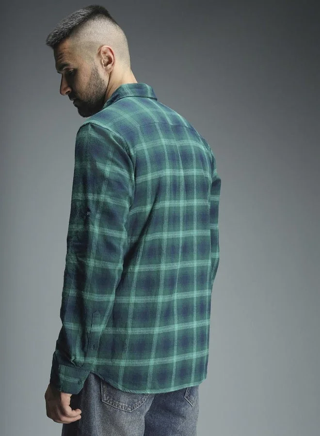 HIGH STAR Men's Green Shirts - Sleek and Comfortable Everyday Wear